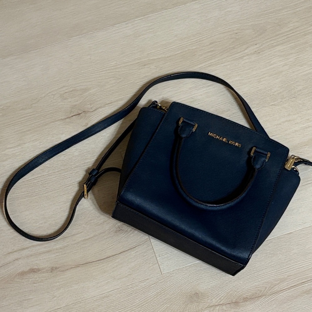 Michael Kors Dark Blue Satchel
